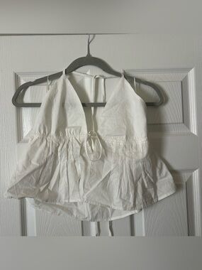 PacSun White Halter Crop Top